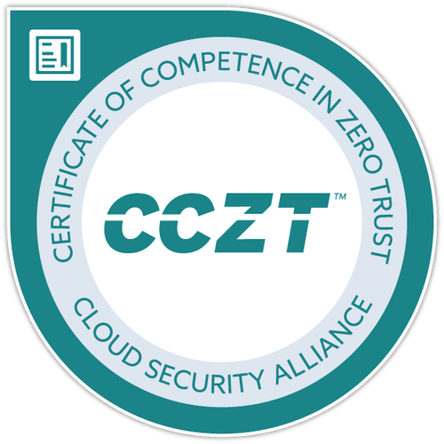 Cloud Security Alliance CCZT certification badge